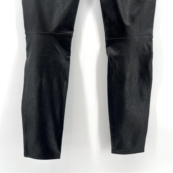 NEW SPANX Leather-Like Ankle Skinny Pant Luxe Black Size Medium Tall - Picture 9 of 13